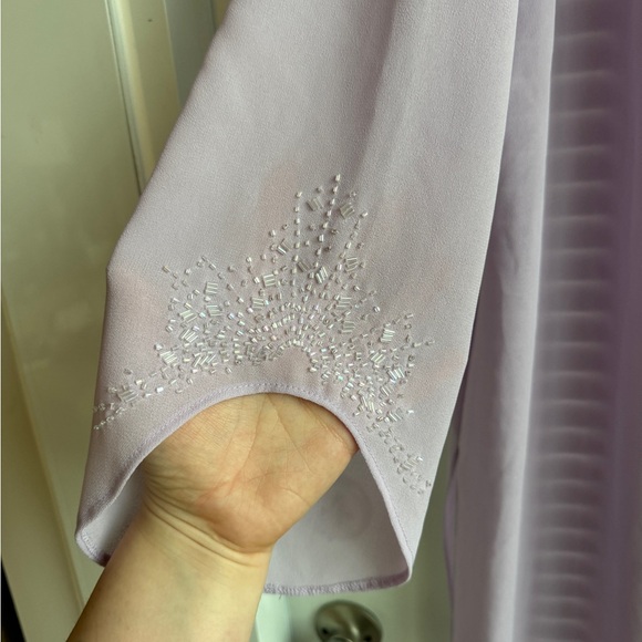 Vintage Purple Chiffon Duster SZ 18 - Picture 2 of 5